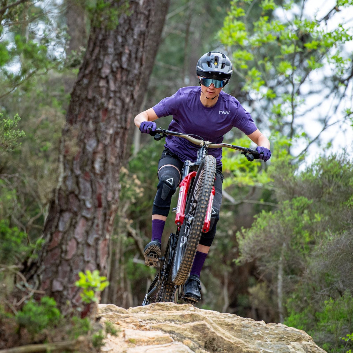 Tröja NORTHWAVE XTRAIL 2 Dam Kort Ärm Lila