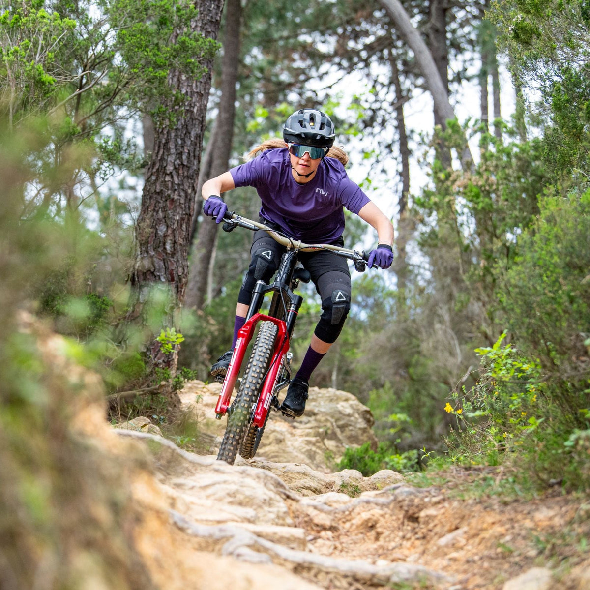 Tröja NORTHWAVE XTRAIL 2 Dam Kort Ärm Lila