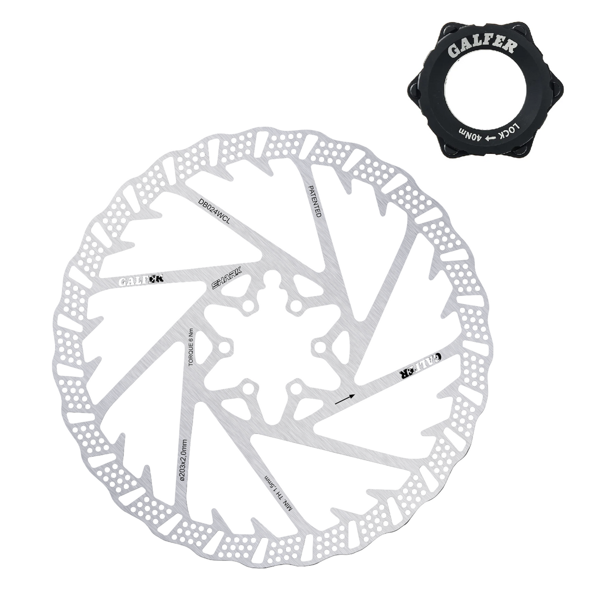 Tarcza GALFER SHARK 2mm CENTER LOCK
