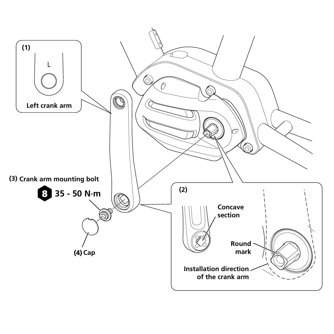 Vevar SHIMANO FC-E5000 Silver