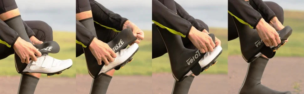 VELOTOZE TALL NEOPRENE Shoe Cover Black/White