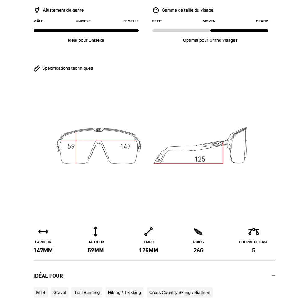 Briller RUDY PROJECT SPINSHIELD AIR Rose Glas RP Optics Multilaser Red