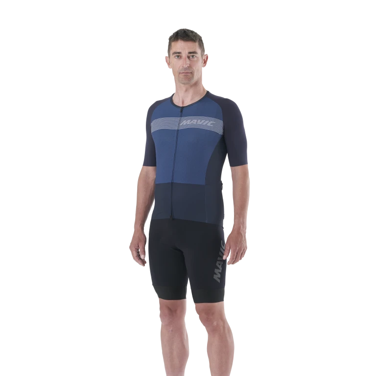 Wielershirt MAVIC COSMIC Korte Mouwen Blauw