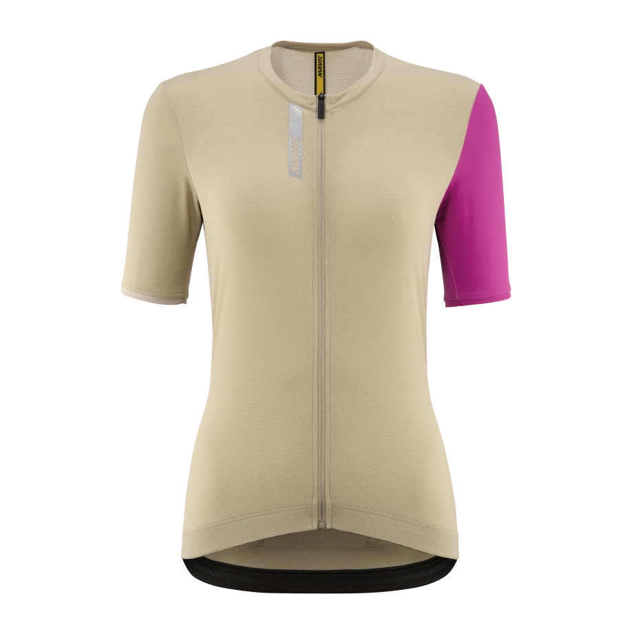 MAVIC ESSENTIAL Korte Mouwen Dames-trui Beige/Fuchsia