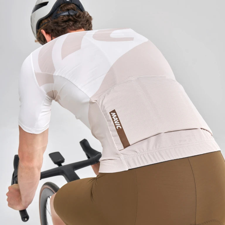 Pyöräilypaita MAVIC ICON GRAPHIC Lyhythihainen Beige