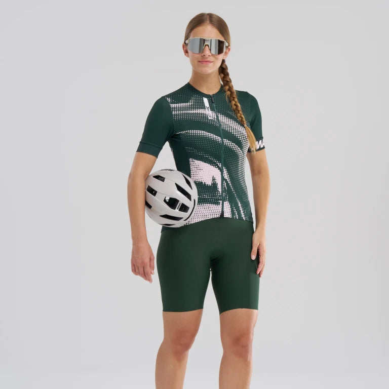 Maillot MAVIC AKSIUM GRAPHIC Kortärmad Dam Khaki/Rosa