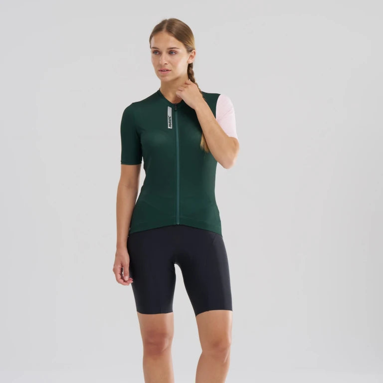 Cykeltroja MAVIC ESSENTIAL Kortärmad Dam Grön