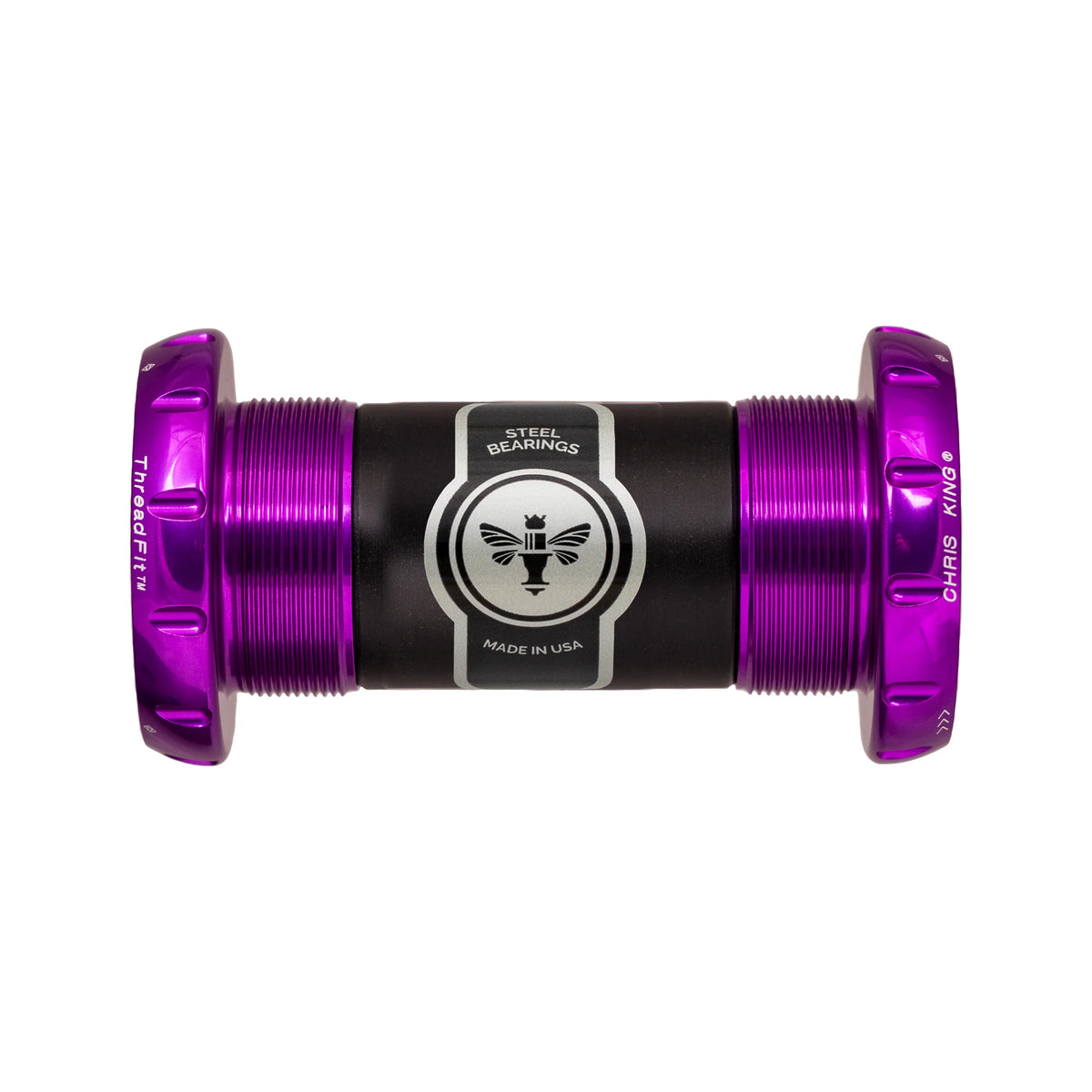 CHRIS KING ThreadFit 30 68/73mm Bottom Bracket Purple