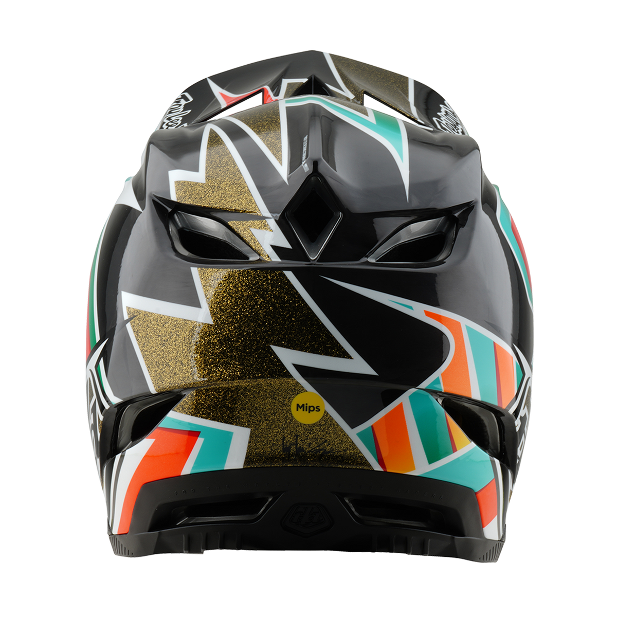 MTB-Hjelm TROY LEE DESIGNS D4 CARBON MIPS Frames Sort/Guld