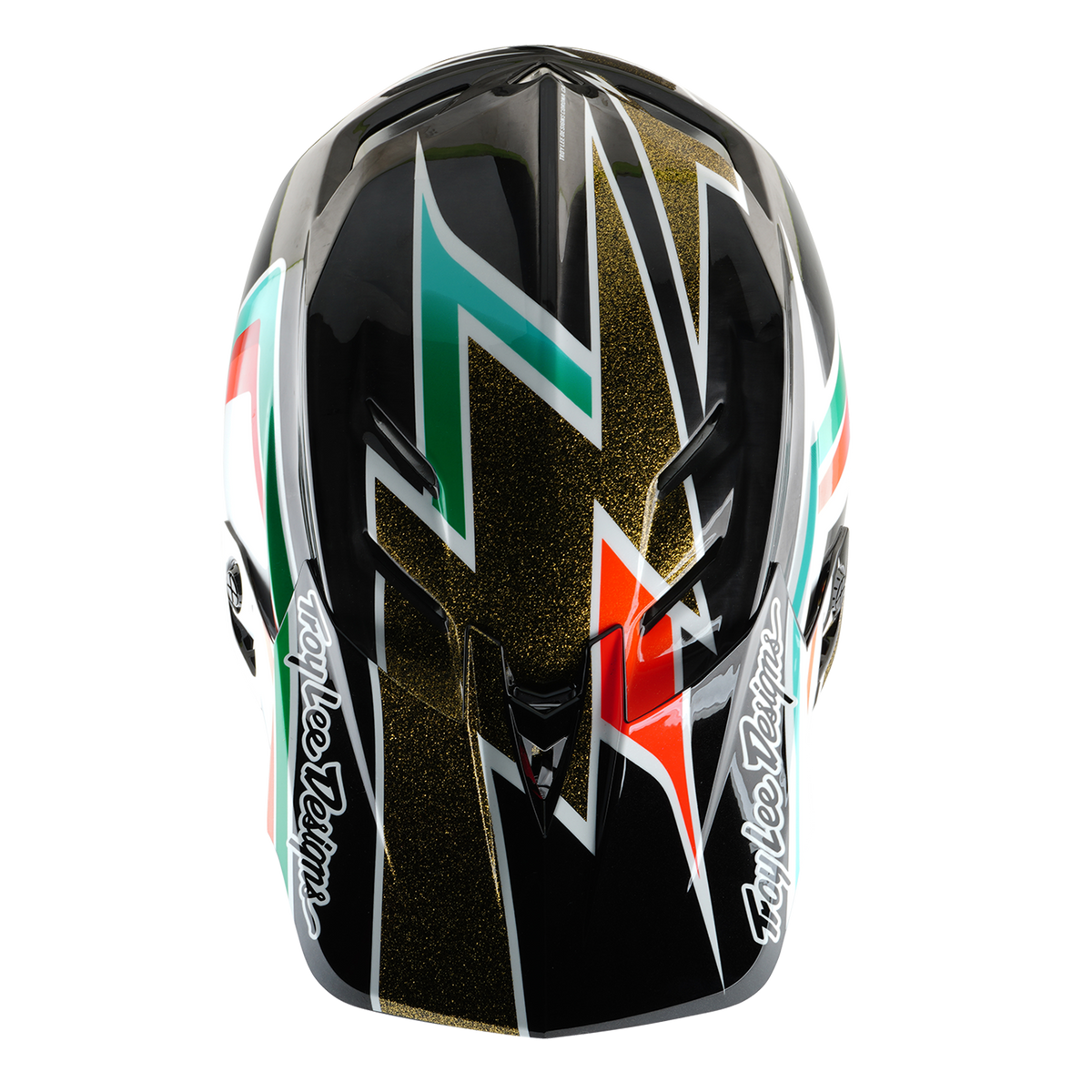 MTB-Hjelm TROY LEE DESIGNS D4 CARBON MIPS Frames Sort/Guld