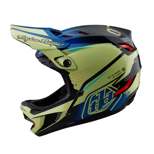 Kask MTB TROY LEE DESIGNS D4 COMPOSITE MIPS Drip Żółty