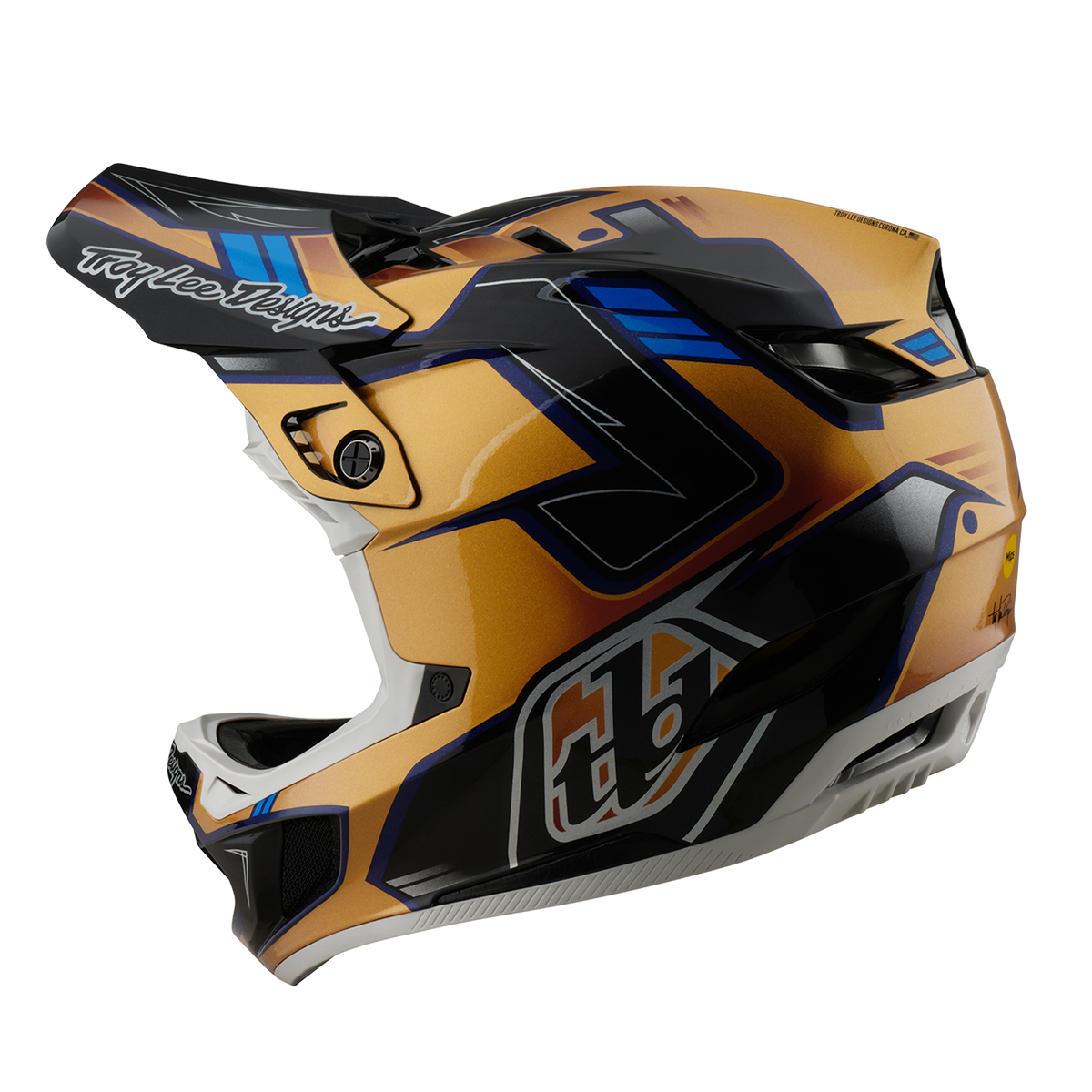 MTB-hjelm TROY LEE DESIGNS D4 COMPOSITE MIPS ROYALTY Sort/Guld