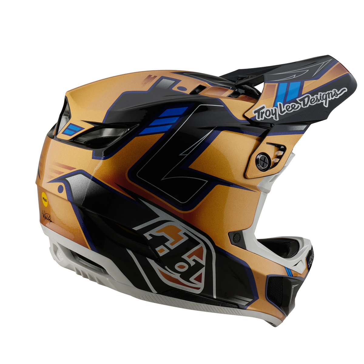 MTB-hjelm TROY LEE DESIGNS D4 COMPOSITE MIPS ROYALTY Sort/Guld