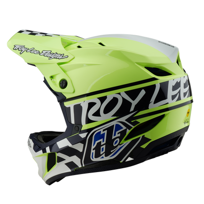 MTB-helm TROY LEE DESIGNS D4 POLYACRYLITE MIPS FIFTY 50 Geel/Blauw