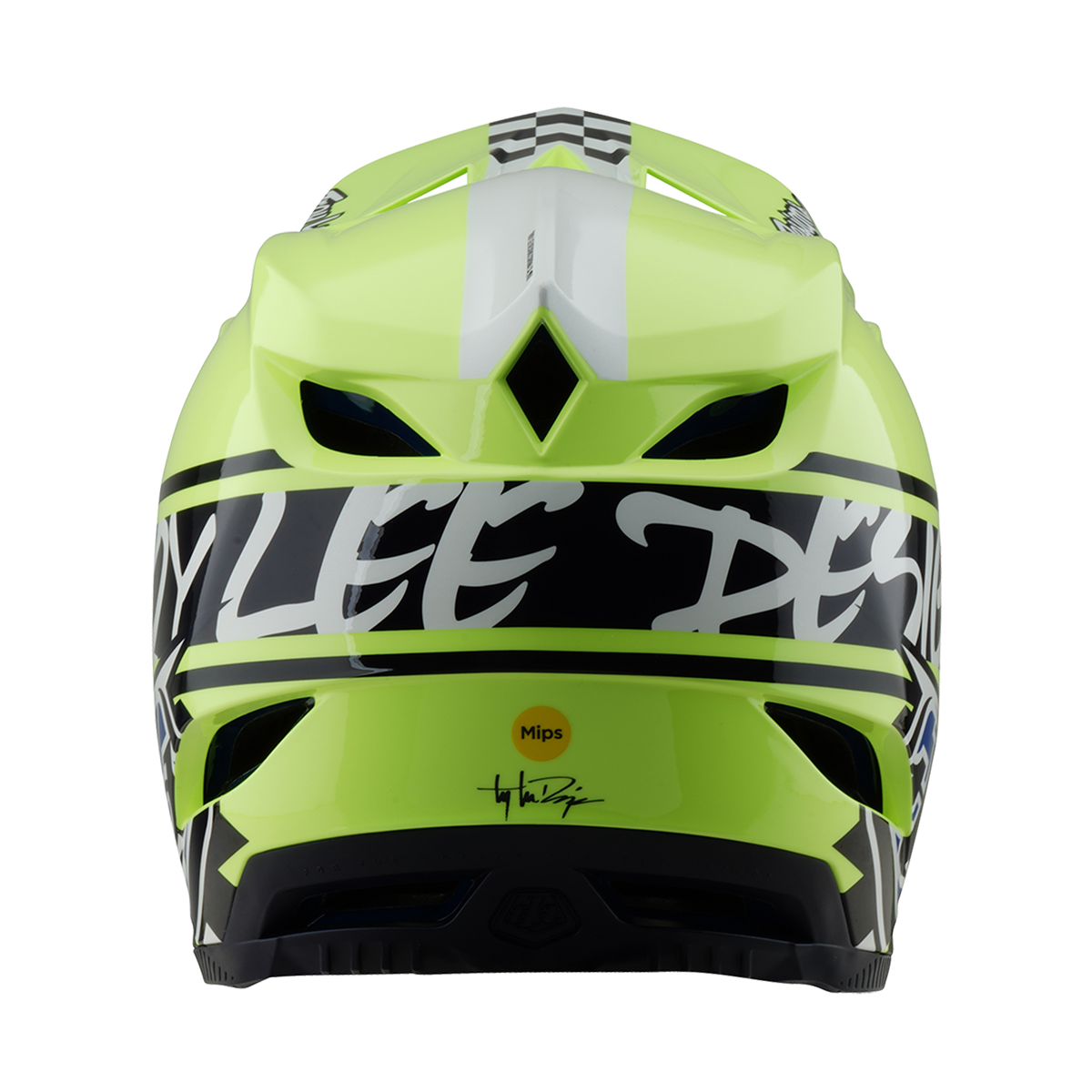 TROY LEE DESIGNS D4 POLYACRYLITE MIPS FIFTY 50 MTB-kypärä Keltainen/Sininen