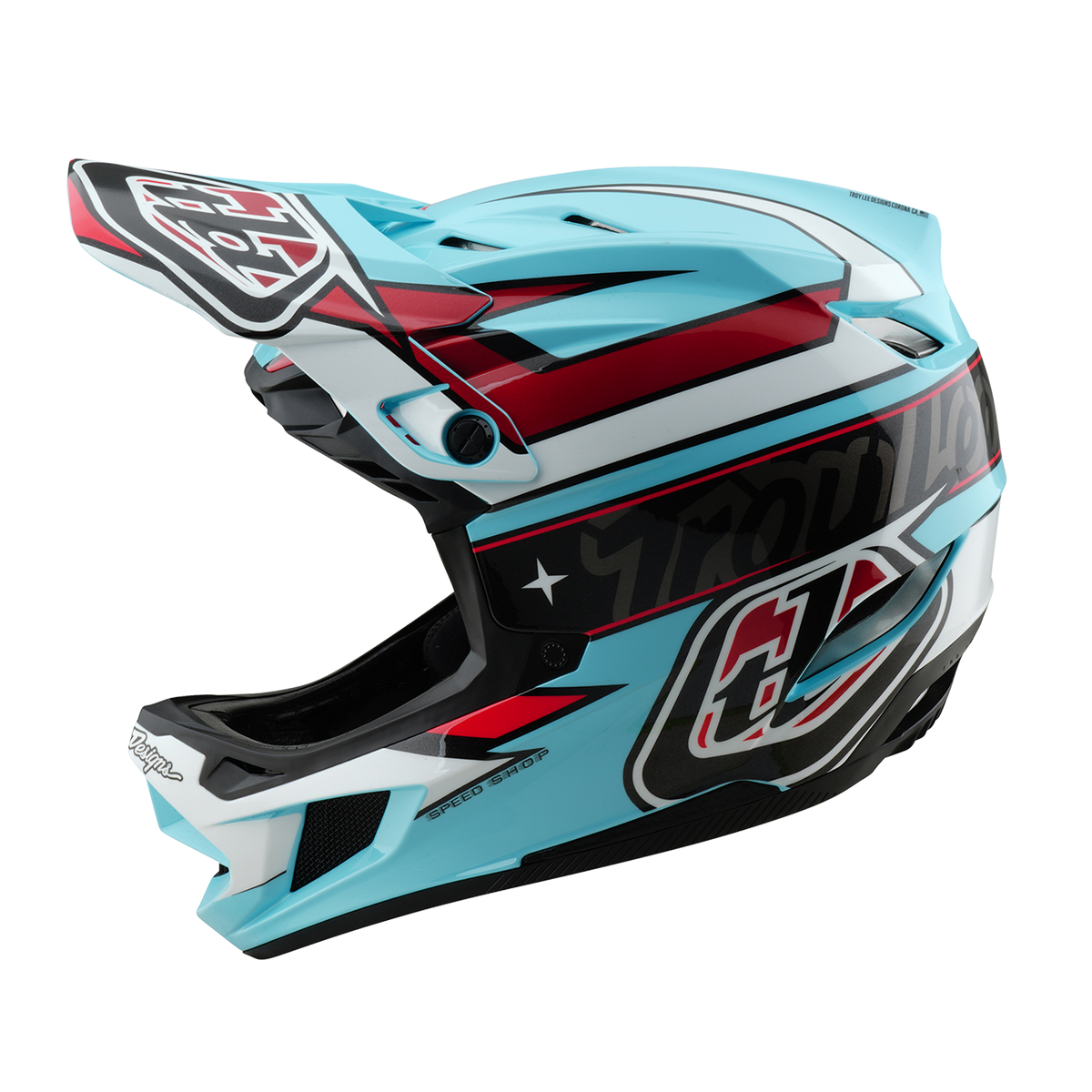 Κράνος MTB TROY LEE DESIGNS D4 POLYACRYLITE MIPS LINEAR Μπλε