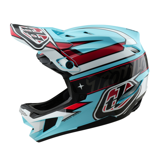 Kask MTB TROY LEE DESIGNS D4 POLYACRYLITE MIPS LINEAR Niebieski