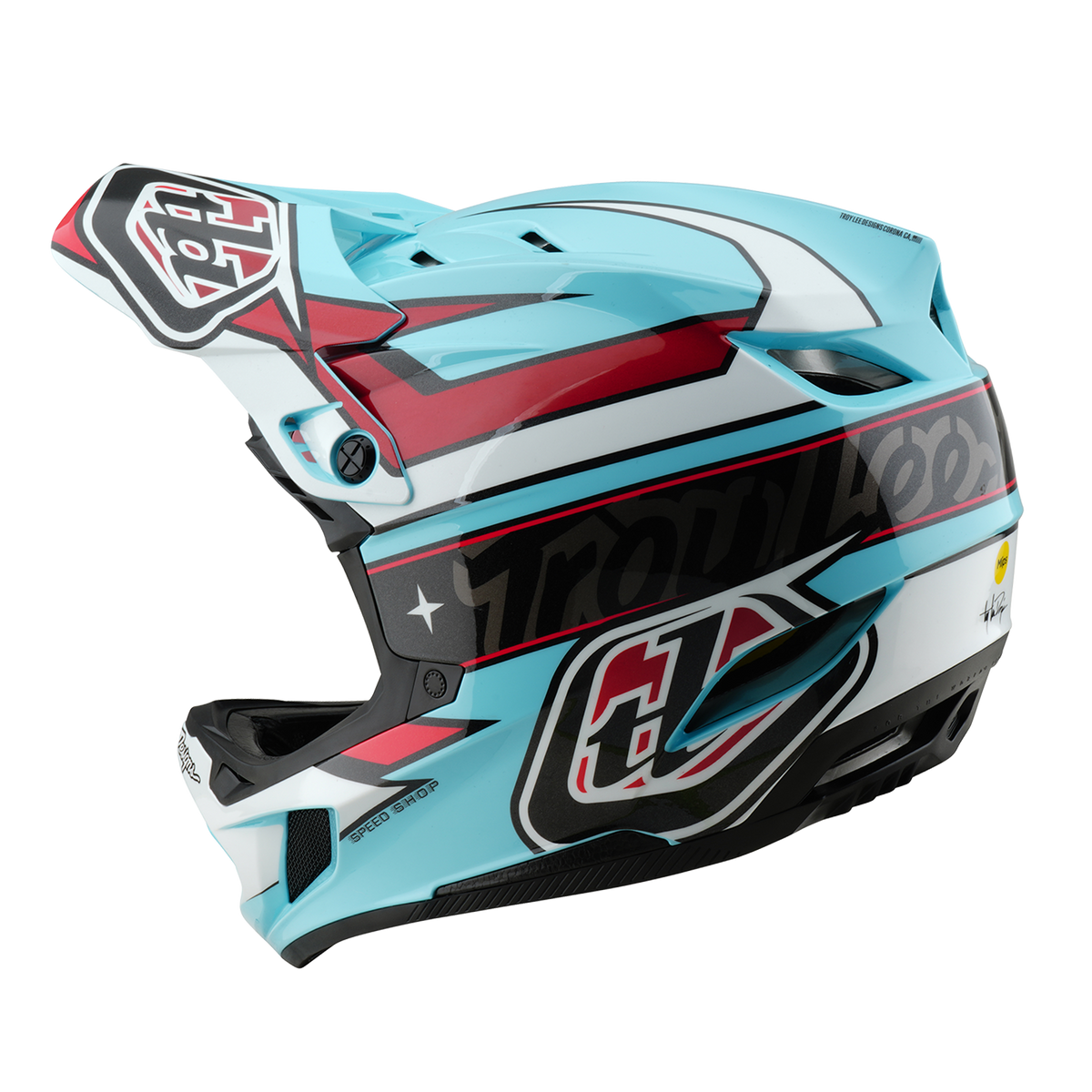 Κράνος MTB TROY LEE DESIGNS D4 POLYACRYLITE MIPS LINEAR Μπλε