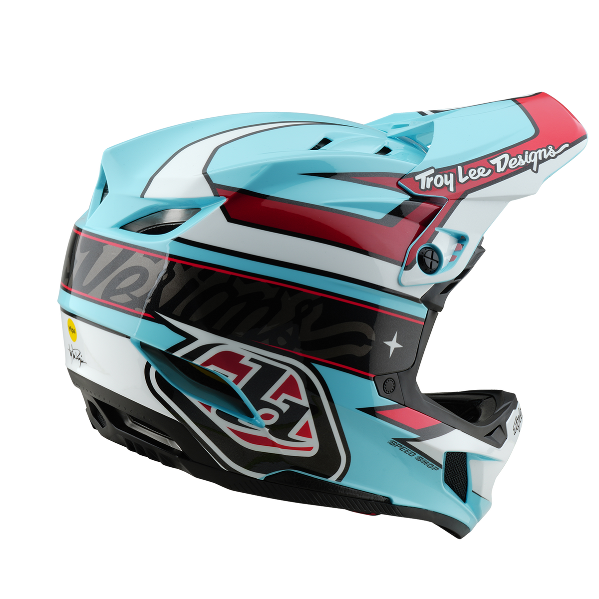 Κράνος MTB TROY LEE DESIGNS D4 POLYACRYLITE MIPS LINEAR Μπλε