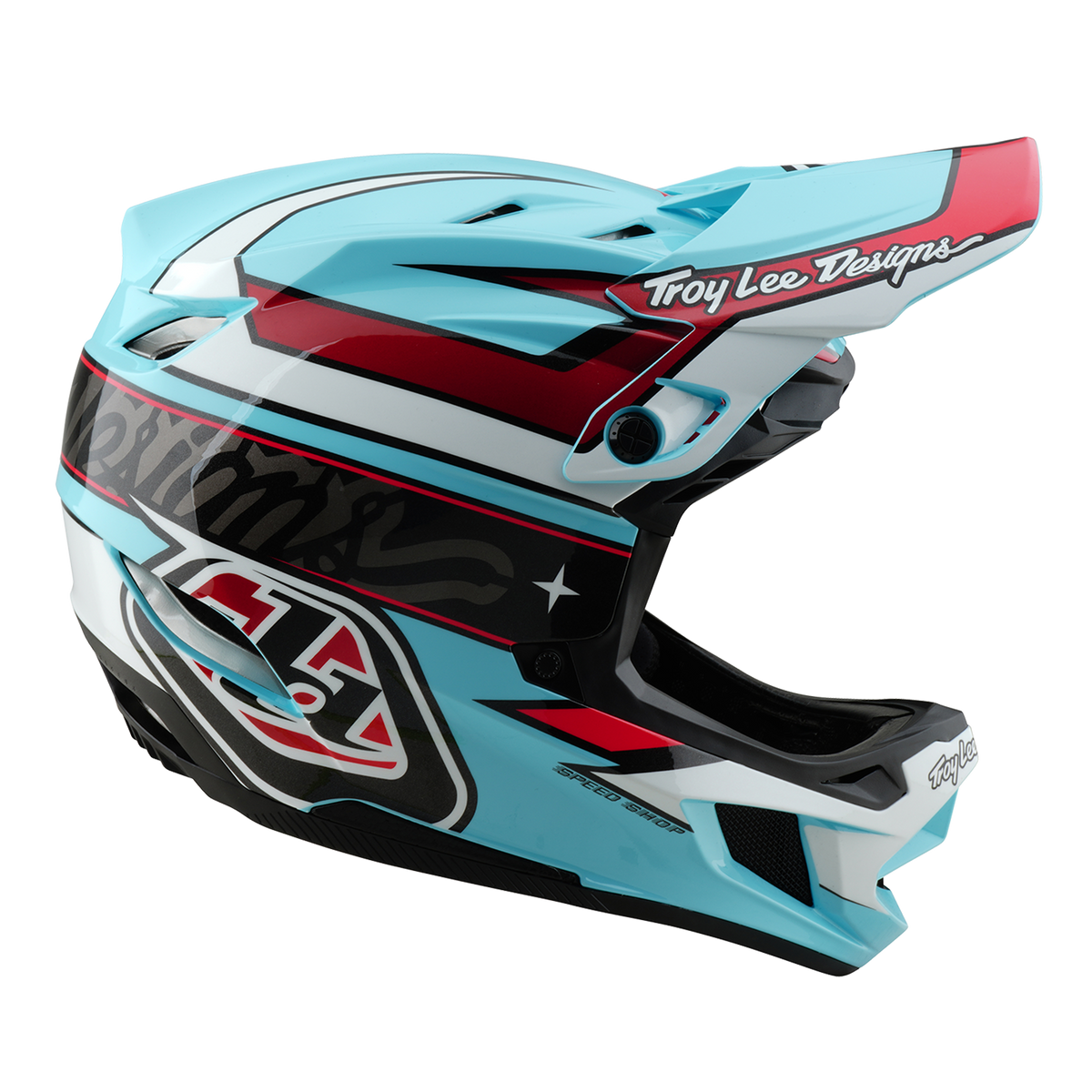 Κράνος MTB TROY LEE DESIGNS D4 POLYACRYLITE MIPS LINEAR Μπλε