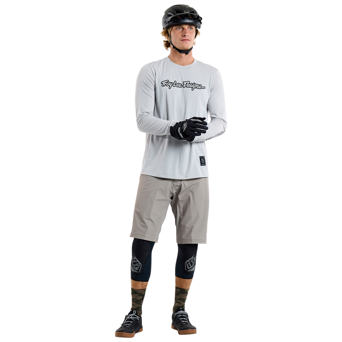 TROY LEE DESIGNS SKYLINE RIDE TEE SIGNATURE Long Sleeve Jersey Grey