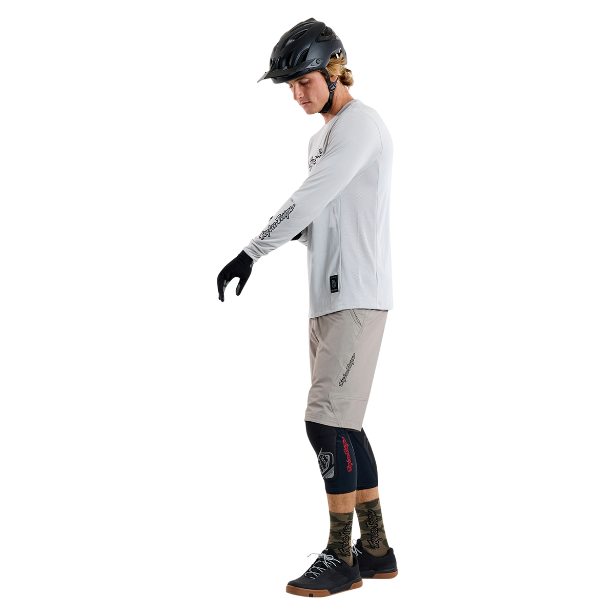 TROY LEE DESIGNS SKYLINE RIDE TEE SIGNATURE Long Sleeve Jersey Grey