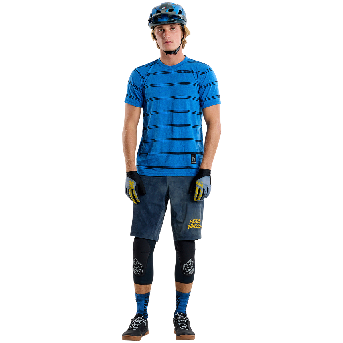 TROY LEE DESIGNS SKYLINE RIDE TEE WASH OUT Short Sleeve Jersey Blue