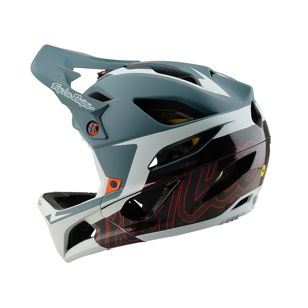 Maastopyöräkypärä TROY LEE DESIGNS STAGE MIPS NEAUWAVE Harmaa