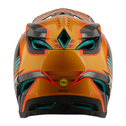 МТБ Каска TROY LEE DESIGNS D4 CARBON MIPS Crest Gold