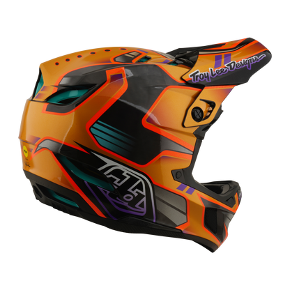 МТБ Каска TROY LEE DESIGNS D4 CARBON MIPS Crest Gold