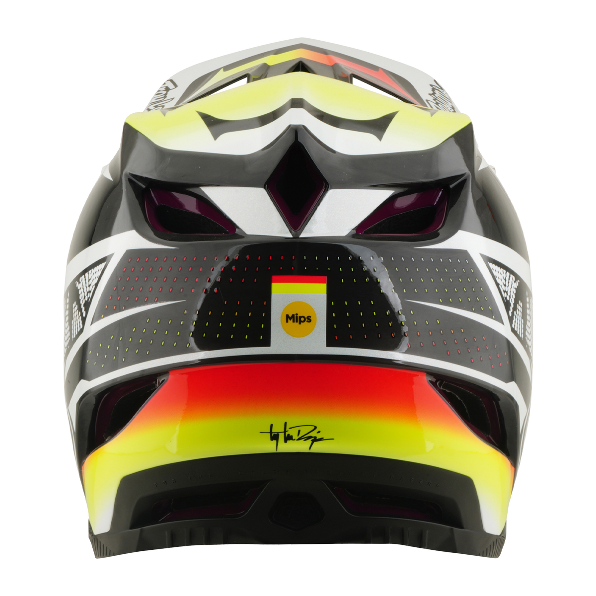 Κράνος MTB TROY LEE DESIGNS D4 CARBON MIPS Lined Up Μαύρο/Κίτρινο