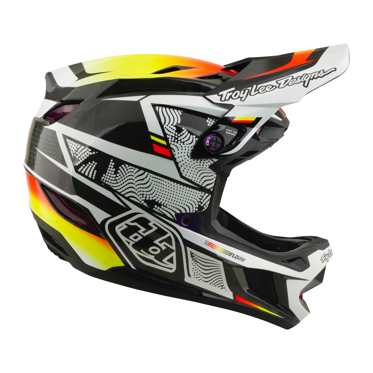 Κράνος MTB TROY LEE DESIGNS D4 CARBON MIPS Lined Up Μαύρο/Κίτρινο