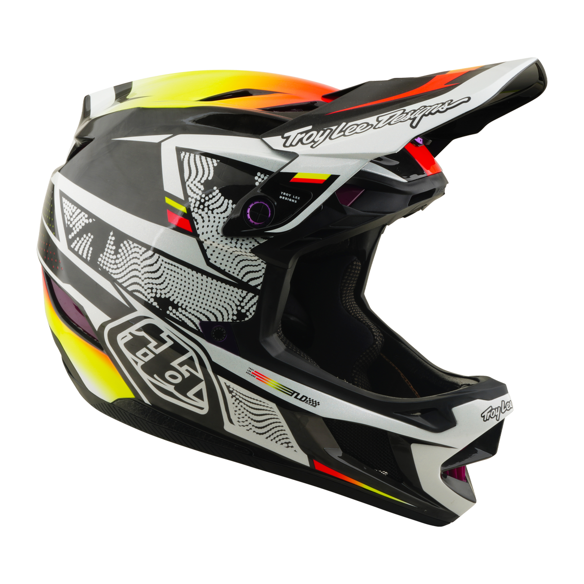 Κράνος MTB TROY LEE DESIGNS D4 CARBON MIPS Lined Up Μαύρο/Κίτρινο