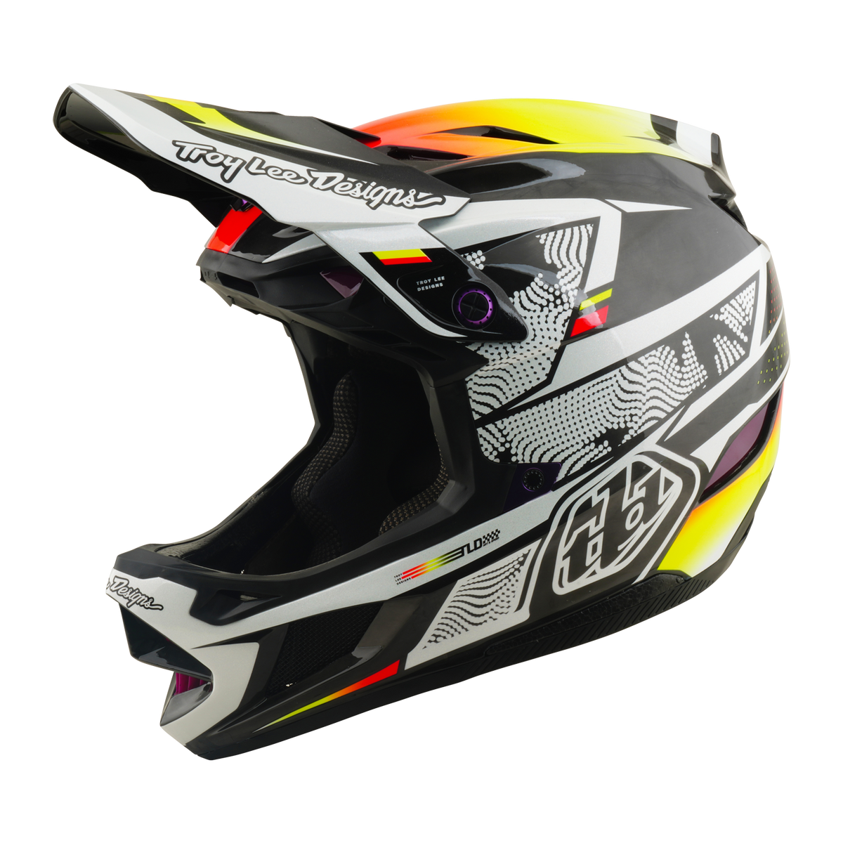 Κράνος MTB TROY LEE DESIGNS D4 CARBON MIPS Lined Up Μαύρο/Κίτρινο