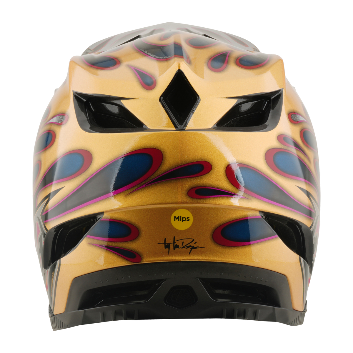 MTB-hjelm TROY LEE DESIGNS D4 CARBON MIPS Overspray Guld/Sort