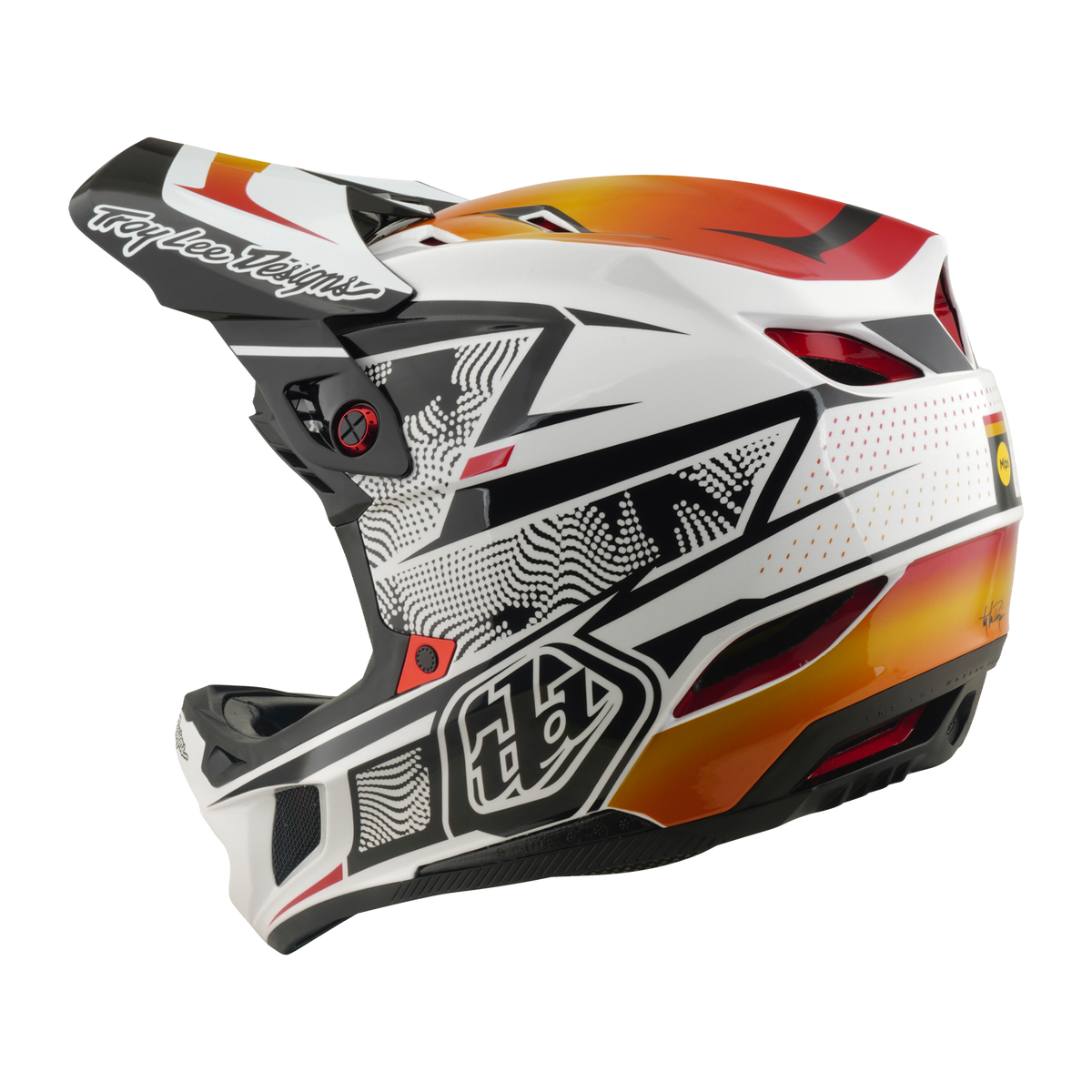MTB-helm TROY LEE DESIGNS D4 COMPOSITE MIPS LINED UP Wit