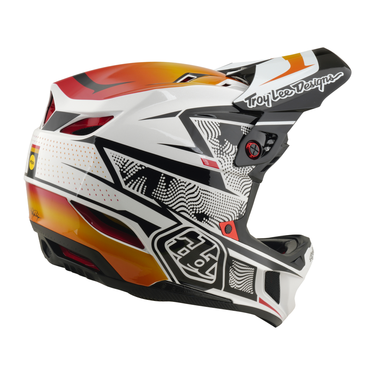 MTB-helm TROY LEE DESIGNS D4 COMPOSITE MIPS LINED UP Wit