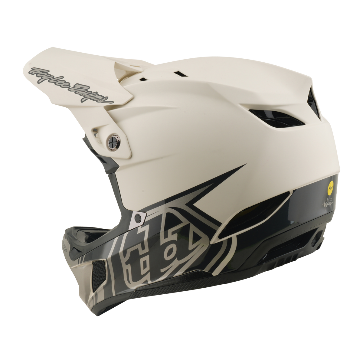 MTB-helm TROY LEE DESIGNS D4 COMPOSITE MIPS STEALTH PUMICE Wit
