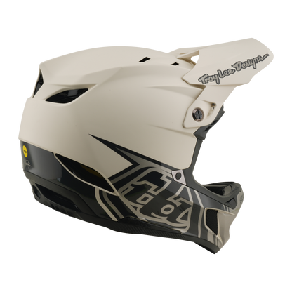 MTB каска TROY LEE DESIGNS D4 COMPOSITE MIPS STEALTH PUMICE бяла