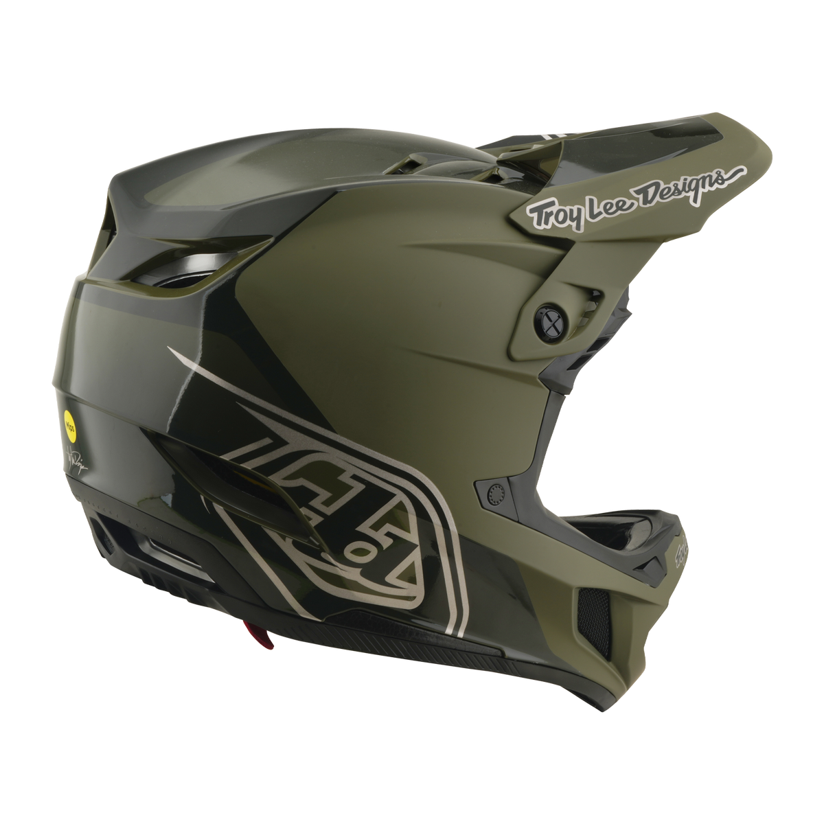 TROY LEE DESIGNS D4 POLYACRYLITE MIPS SHADOW BEETLE -maastopyöräilykypärä Khaki