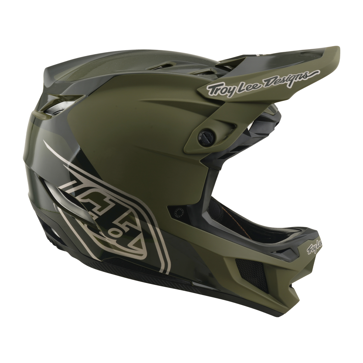 TROY LEE DESIGNS D4 POLYACRYLITE MIPS SHADOW BEETLE -maastopyöräilykypärä Khaki