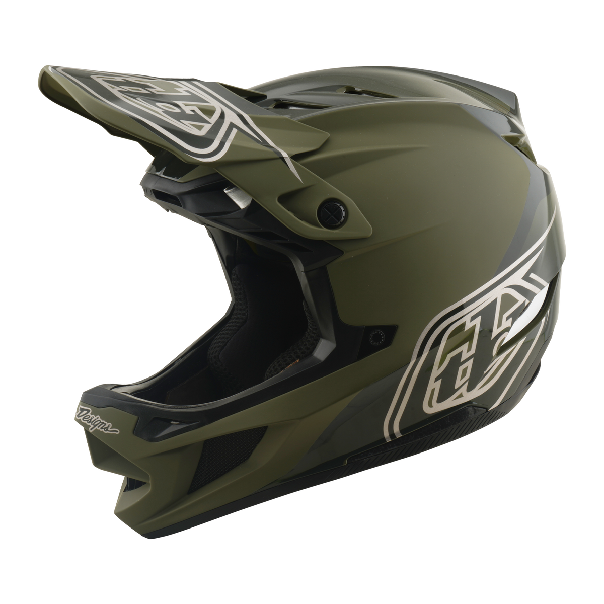 TROY LEE DESIGNS D4 POLYACRYLITE MIPS SHADOW BEETLE -maastopyöräilykypärä Khaki