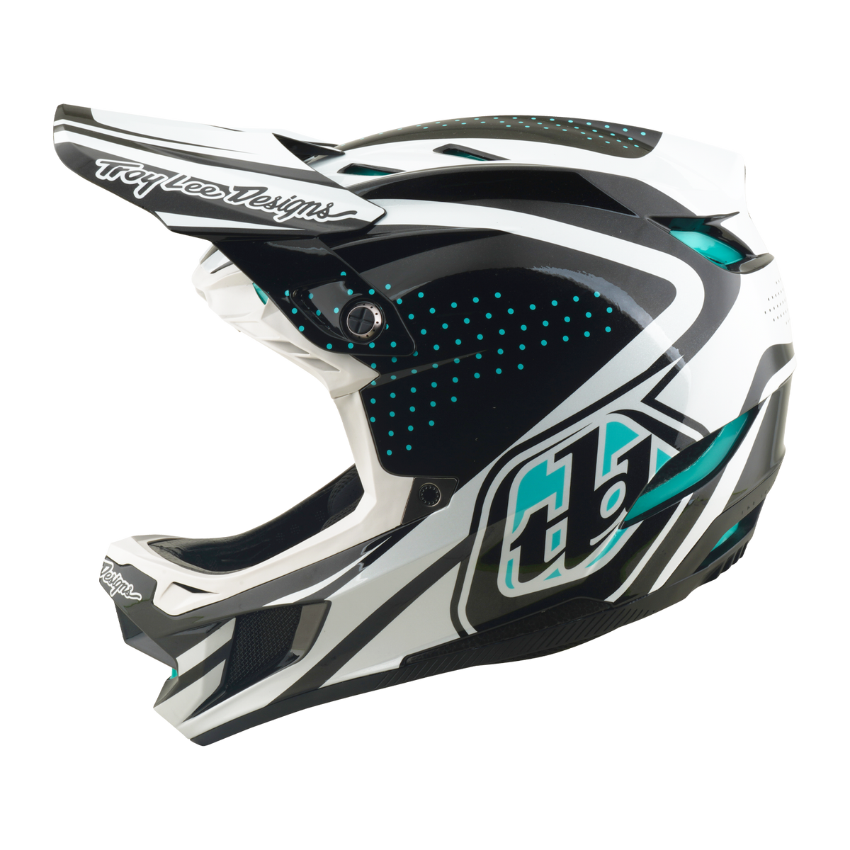 MTB-hjälm TROY LEE DESIGNS D4 POLYACRYLITE MIPS THE LINE Charcoal/Vit