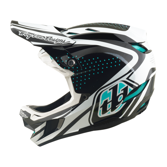 TROY LEE DESIGNS D4 POLYACRYLITE MIPS THE LINE MTB Helmet Charcoal/White