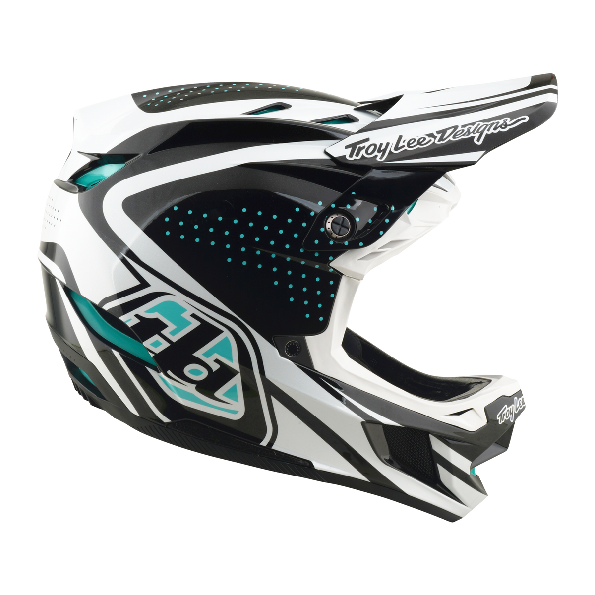 MTB-hjälm TROY LEE DESIGNS D4 POLYACRYLITE MIPS THE LINE Charcoal/Vit