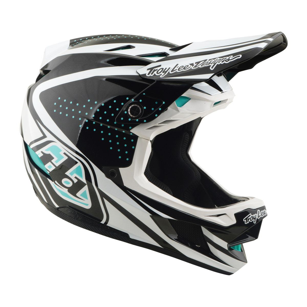 MTB-hjälm TROY LEE DESIGNS D4 POLYACRYLITE MIPS THE LINE Charcoal/Vit
