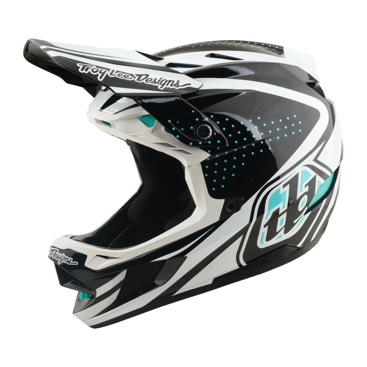 MTB-hjälm TROY LEE DESIGNS D4 POLYACRYLITE MIPS THE LINE Charcoal/Vit
