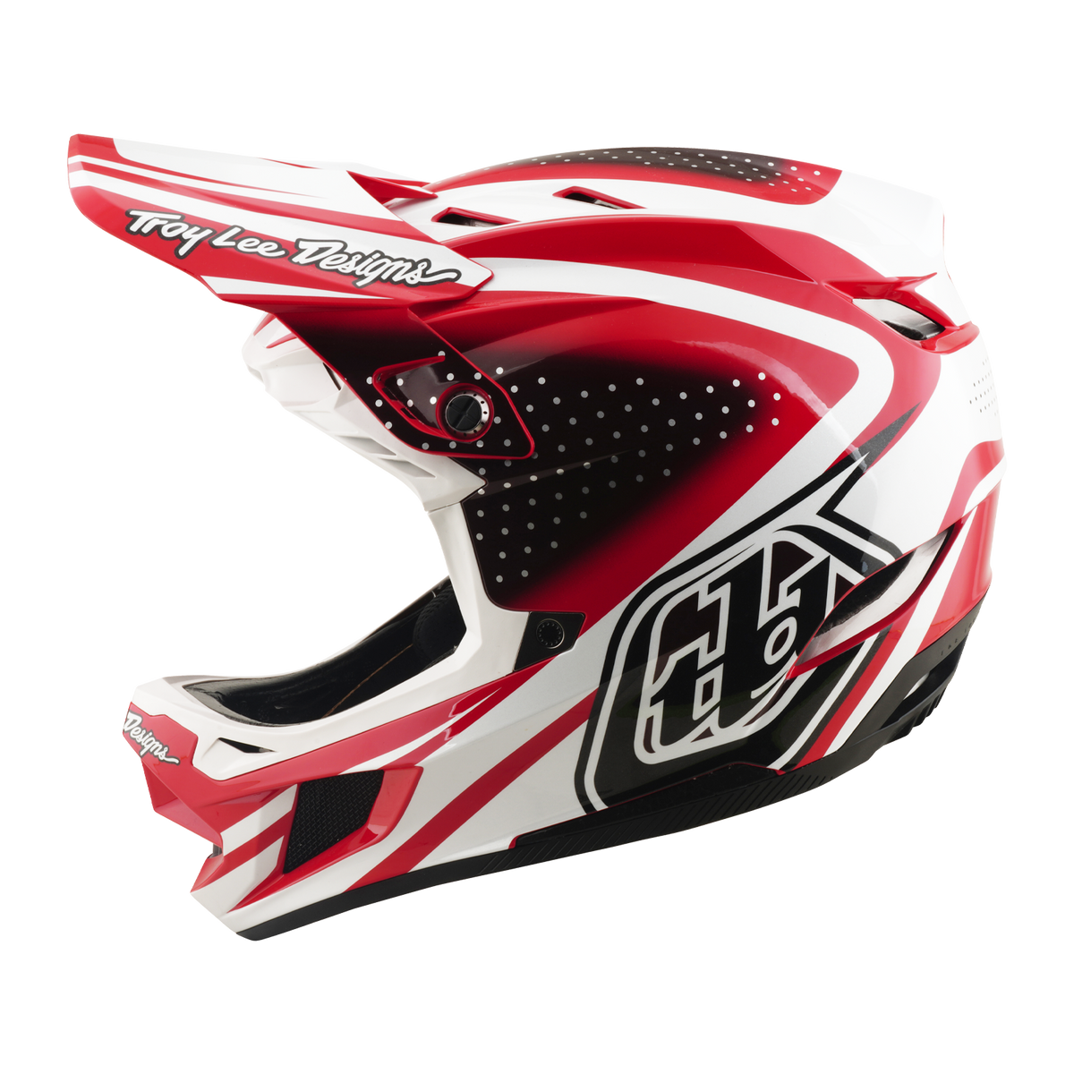 MTB-helm TROY LEE DESIGNS D4 POLYACRYLITE MIPS THE LINE Rood/Wit