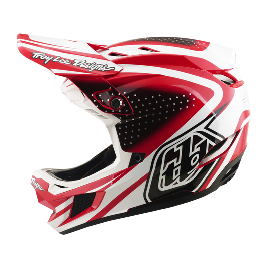 Kask MTB TROY LEE DESIGNS D4 POLYACRYLITE MIPS THE LINE Czerwony/Biały