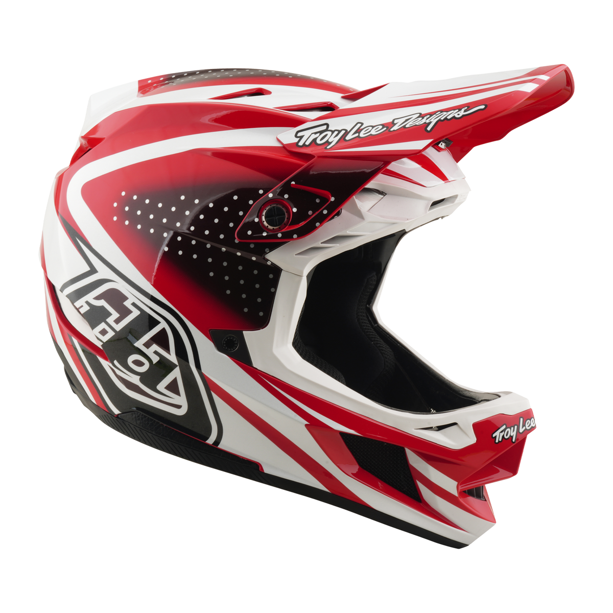 MTB-helm TROY LEE DESIGNS D4 POLYACRYLITE MIPS THE LINE Rood/Wit